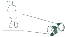 Compressor ACG-50-10-BASIC -25 - 26 / Afdichtingsring oliepeilglas en Oliepeilglas