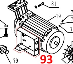 Kloofmachine ACG 7L230-93 / Schakelaar kastje (2018-2020 klein gat schakelaar)