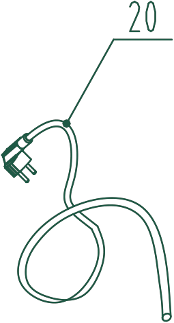 Kompressor ACG-24-10-BASIC -20 / Netzkabel