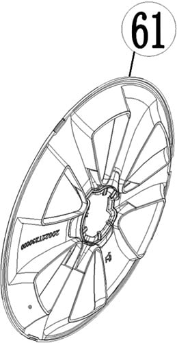 ACG Rasenmäherteile-51-061-Radkappe-großes-Hinterrad