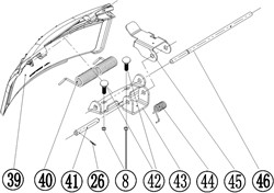 ACG Rasenmäherteile-53-039-046-Seitenauswurf-Baugruppe