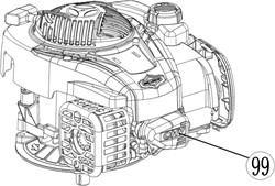 ACG Rasenmäherteile-53-099-Motor-BS775IS-ohne-Batterie