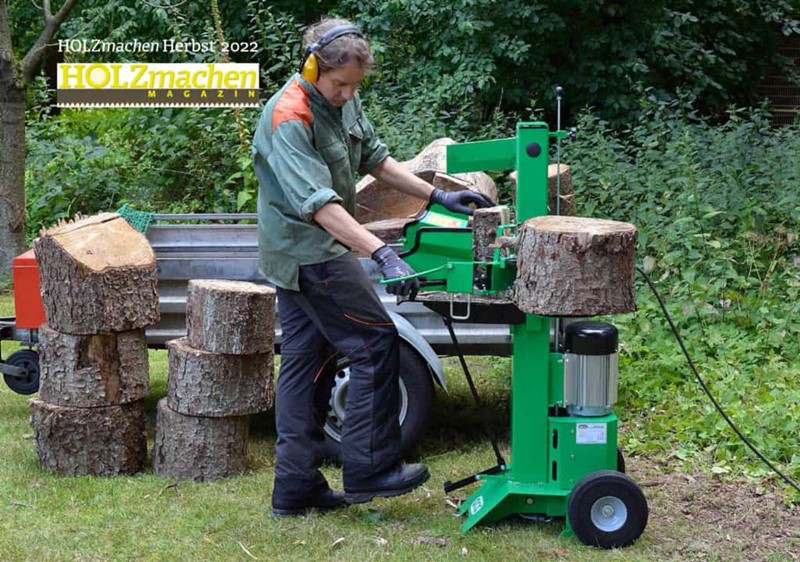 Unabhängiger Produkttest ACG Holzspalter durch das deutsche Fachmagazin „HOLZmachen Magazin“
