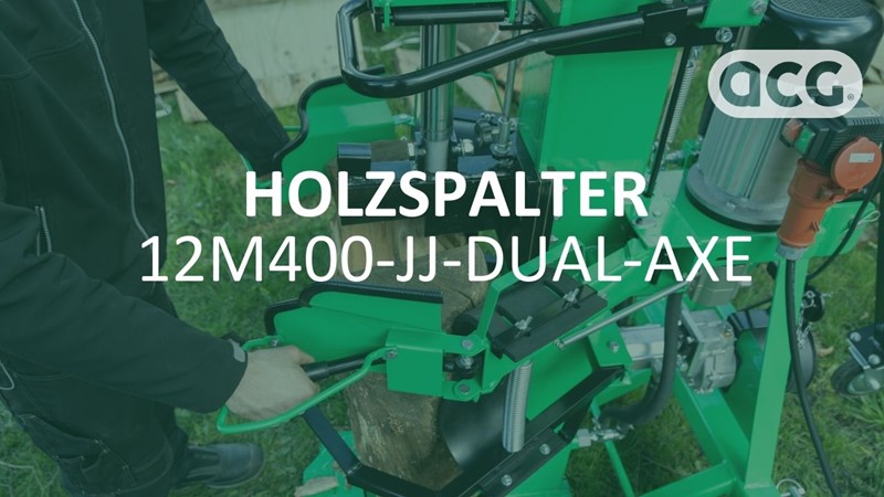 Der 12M400-JJ-DUAL-AXE Holzspalter in Aktion