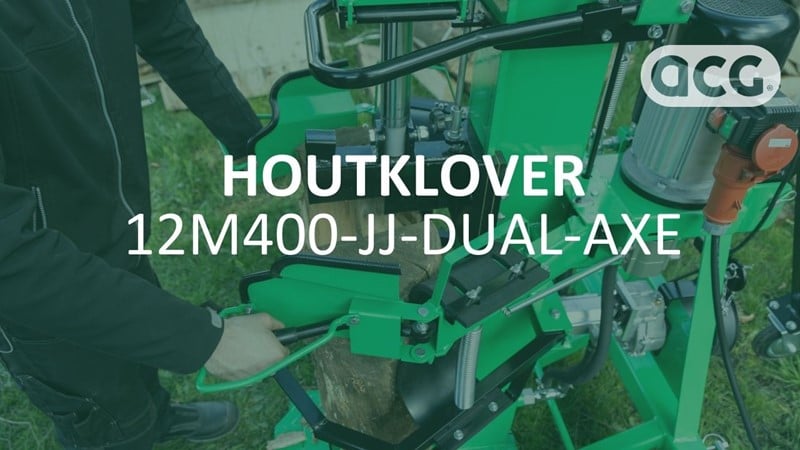 De 12M400-JJ-DUAL-AXE houtklover in actie