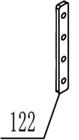 Kloofmachine-JJ-DUAL (12t-122)(16t-122) / Vulplaat mesgeleiding achter