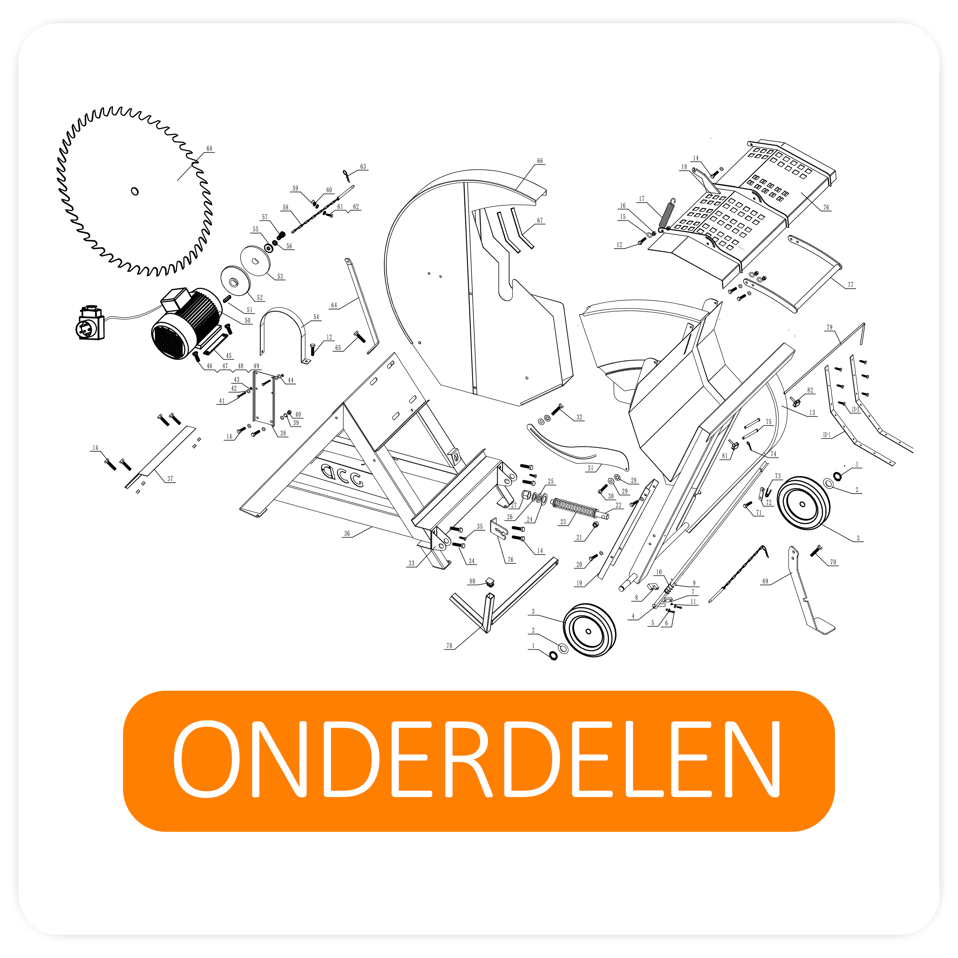 Artikelgroep - 83 - SEO wipzagen- onderdelen