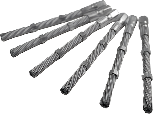 Set stalen onkruidborstels (6 stuks)