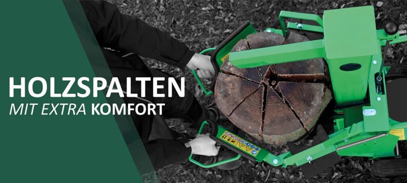 Holzspalter SUPER COMFORT präsentiert auf der Forst Live 2022 in Offenburg Deutschland