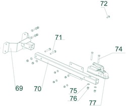 Holzhäcksler COMFORT PLUS CHIPPER 069-77 (ohne 73) / Deichsel-Baugruppe