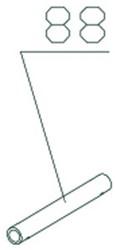 Takkenversnipperaar ECO CHIPPER 088 / Bevestigingsbuis voor veiligheidshendel